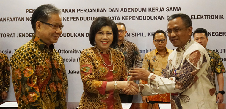 Penandatangan Kerjasama Bank Ganesha Dengan Ditjen Dukcapil Kemendagri