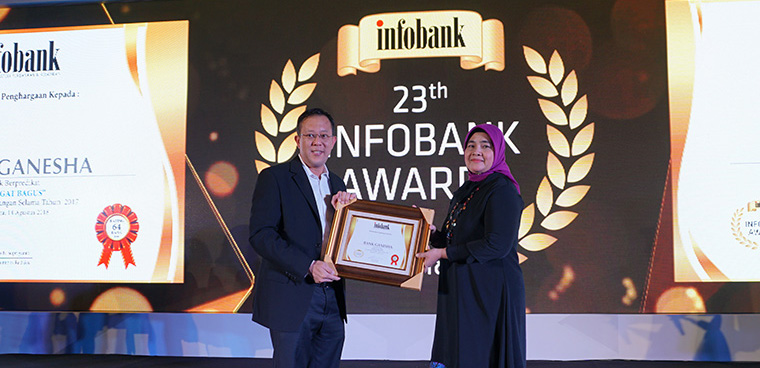 Bank Ganesha Menerima Penghargaan Infobank Award 2018