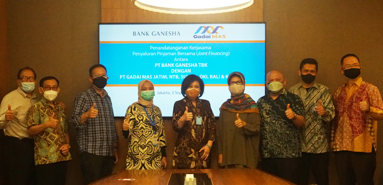 Kerja Sama Pembiayaan Bank Ganesha Bersama Gadai Mas Untuk Dukung UMKM
