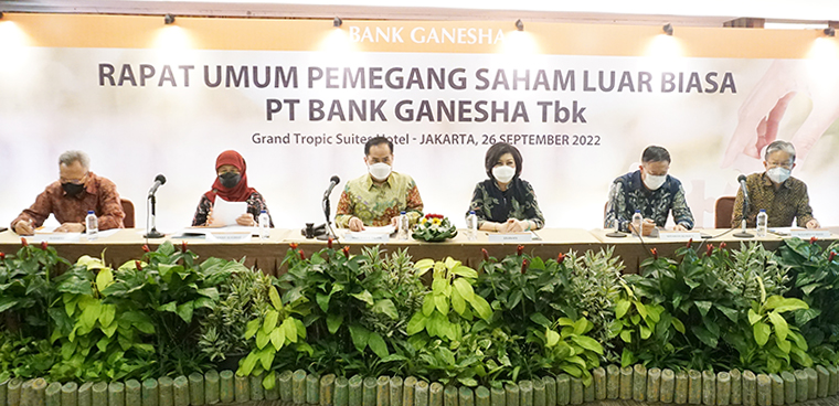 Rapat Umum Pemegang Saham Luar Biasa Bank Ganesha 2022