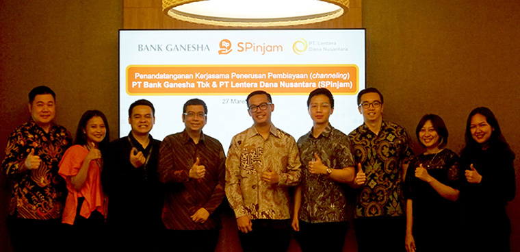 Kerjasama Channeling Bank Ganesha dan SPinjam