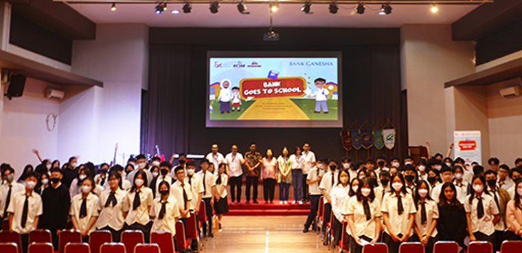 Bank Ganesha Mengadakan Kegiatan ‘Bank Goes To School’ Untuk Mendukung Program KEJAR dari OJK