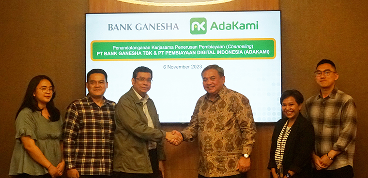 Kerjasama Channeling Bank Ganesha dan AdaKami