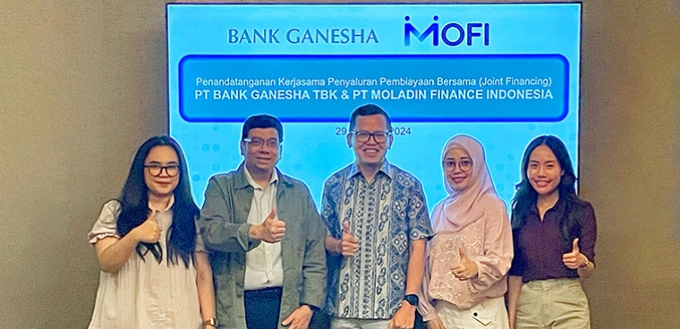 Kerjasama Joint Financing Bank Ganesha dan Moladin Finance