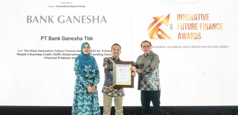 Bank Ganesha menerima "The Most Innovative Future Finance Award 2025"