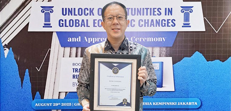 Bank Ganesha menerima Infobank Award 2025