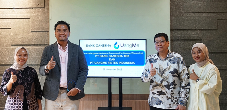 Kerjasama Channeling Bank Ganesha dan UangMe