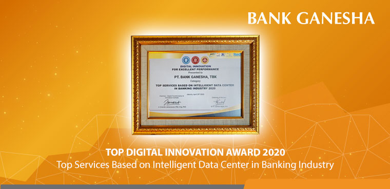 Bank Ganesha Berhasil Meraih Penghargaan Top Digital Innovation Award 2020