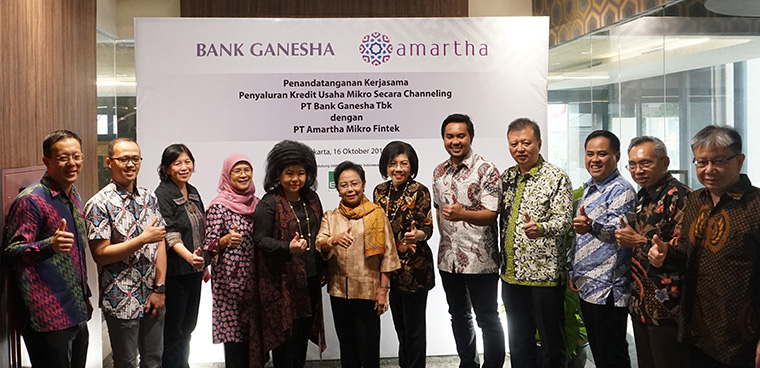 Bank Ganesha Gandeng Amartha untuk Penetrasi Pasar Pengusaha Mikro
