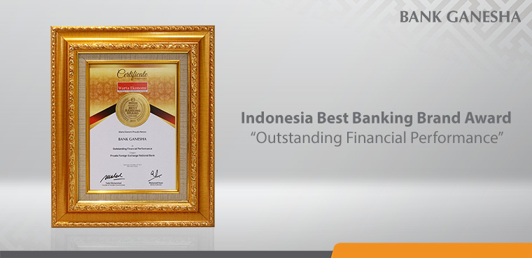 Penghargaan Indonesia Best Banking Brand Award Untuk Bank Ganesha