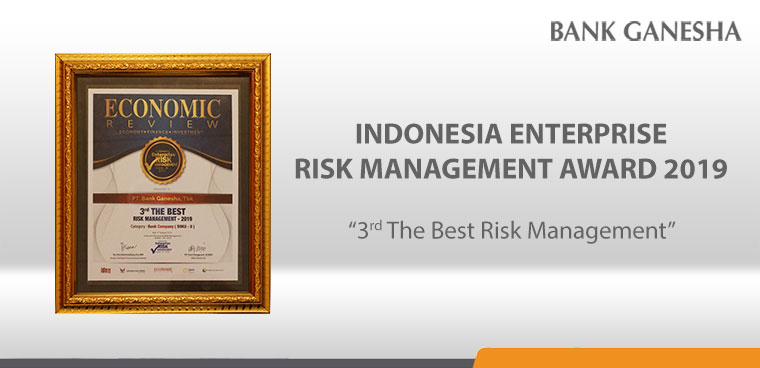 Bank Ganesha Berhasil Mendapatkan Penghargaan Indonesia Enterprise Risk Management Award 2019