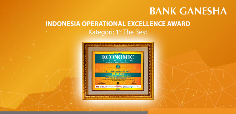 Bank Ganesha memperoleh Indonesia Operational Excellence Award