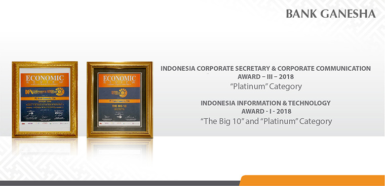 Bank Ganesha Raih Corporate Secretary & Corporate Communication dan Information & Technology Award